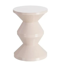 Stolik kawowy boczny PETARNO 47 cm biały