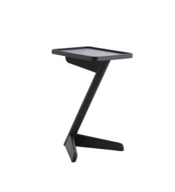 Stolik kawowy boczny QIANO 63 cm drewno mango czarny mat