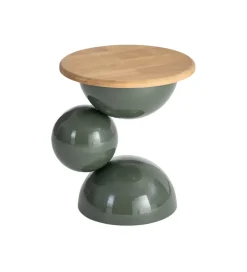 Stolik kawowy boczny SYLVIAM 46 cm zielony naturalny