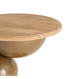 Stolik kawowy boczny SYLVIAM 58 cm brązowy naturalny