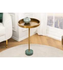 Stolik kawowy boczny TRAYFUL 60 cm złoty