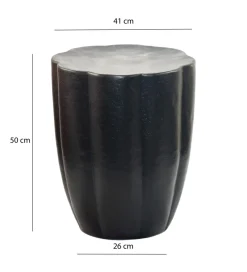 Stolik kawowy boczny WOHNLING 50 cm czarna