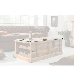 Stolik kawowy Bodega 100 cm drewno mango
