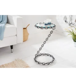 Stolik kawowy CATENA 33 cm srebrny