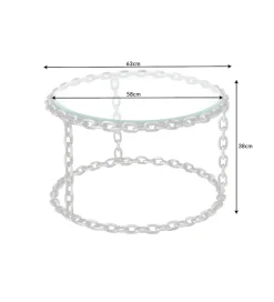 Stolik kawowy CATENA 65 cm srebrny