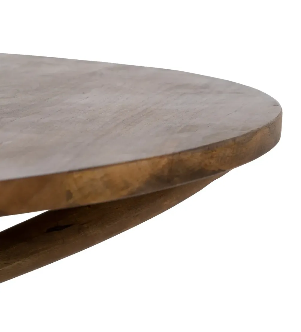 Stolik kawowy CENTRONA 100 cm drewno mango