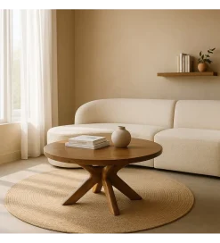 Stolik kawowy CENTRONA 100 cm drewno mango