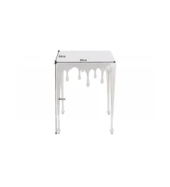 Stolik kawowy 44 cm Mystic Liquid Line srebrny