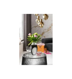 Stolik kawowy CORINNE 80 cm czarny