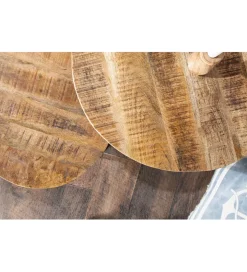 Stolik kawowy CRAFT Elements zestaw 2 naturalny Mango