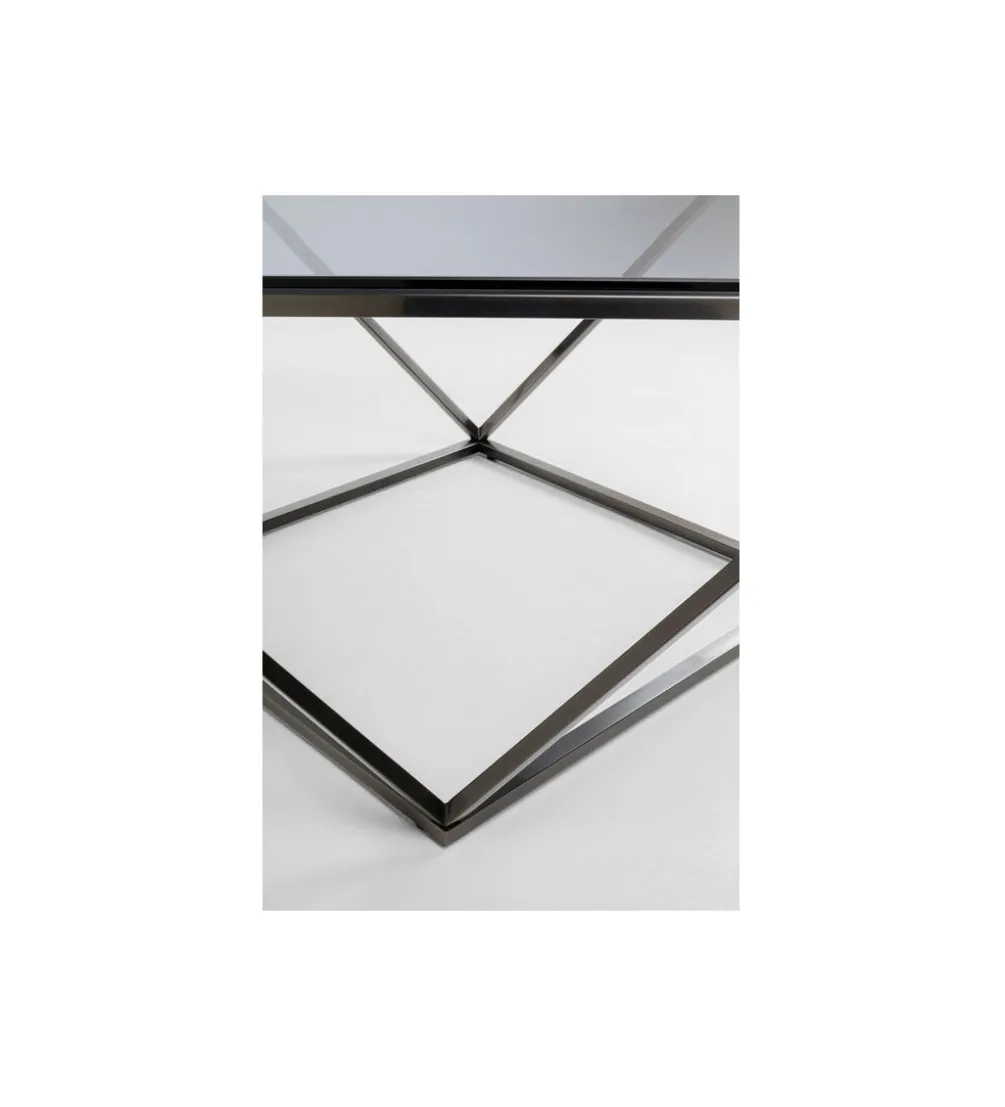 Stolik kawowy CRISTALLO 80 cm czarny grafit