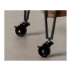 Stolik kawowy DEST 62 cm drewno kauczuk na kółkach