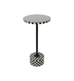 Stolik kawowy DOMERO CHESS 25 cm czarno biały