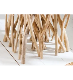 Stolik kawowy DRIFTWOOD 40 cm drewno teak naturalny