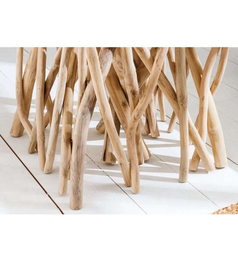 Stolik kawowy DRIFTWOOD 40 cm drewno teak naturalny