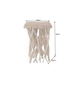 Stolik kawowy DRIFTWOOD 40 cm drewno teak naturalny