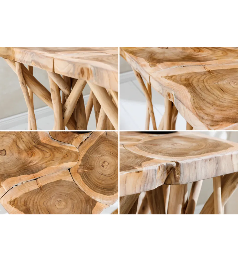 Stolik kawowy DRIFTWOOD 40 cm drewno teak naturalny