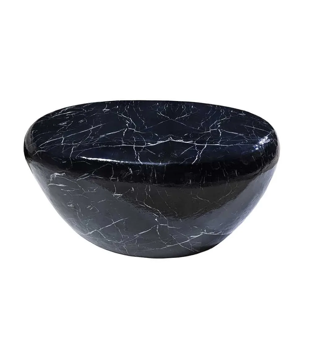 Stolik kawowy EROCK 75 cm w optyce czarnego marmuru
