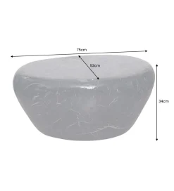 Stolik kawowy EROCK 75 cm w optyce czarnego marmuru