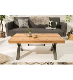 Stolik kawowy FACTORY 110 cm drewno dąb dziki