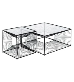 Stolik kawowy GEMETRO 80 cm czarny