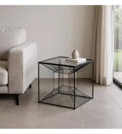 Stolik kawowy GEMETRO 45 cm czarny