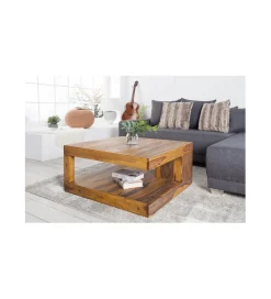 Stolik kawowy Giant 80 cm drewno Sheesham