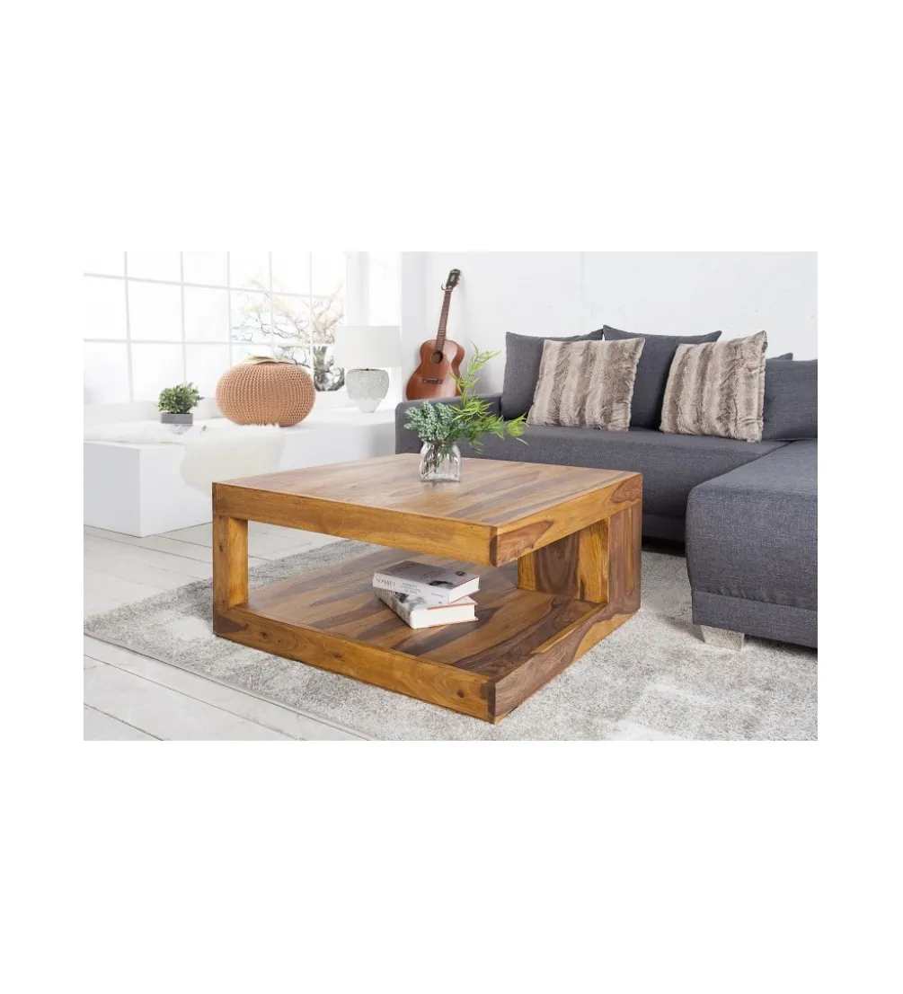 Stolik kawowy Giant 80 cm drewno Sheesham