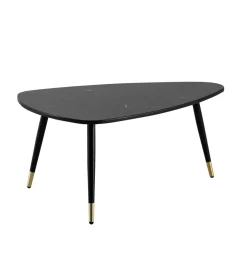 Stolik kawowy GINEVRA 90 cm w optyce czarnego marmuru