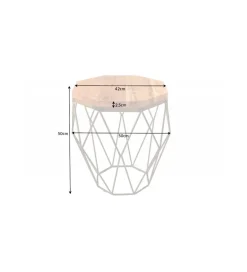 Stolik kawowy GORAN 50 cm drewno akacja