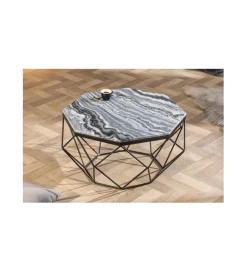 Stolik Kawowy GORAN II 69 Cm Marmur Szary