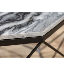 Stolik Kawowy GORAN II 69 Cm Marmur Szary
