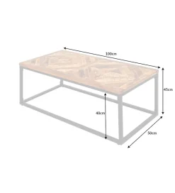 Stolik kawowy GRANDE Infinity Home 100 cm drewno Mango