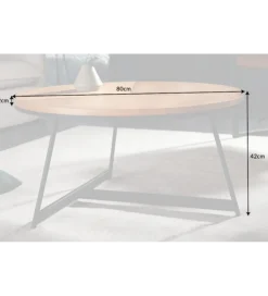 Stolik kawowy GRENADA 80 cm w optyce dębu