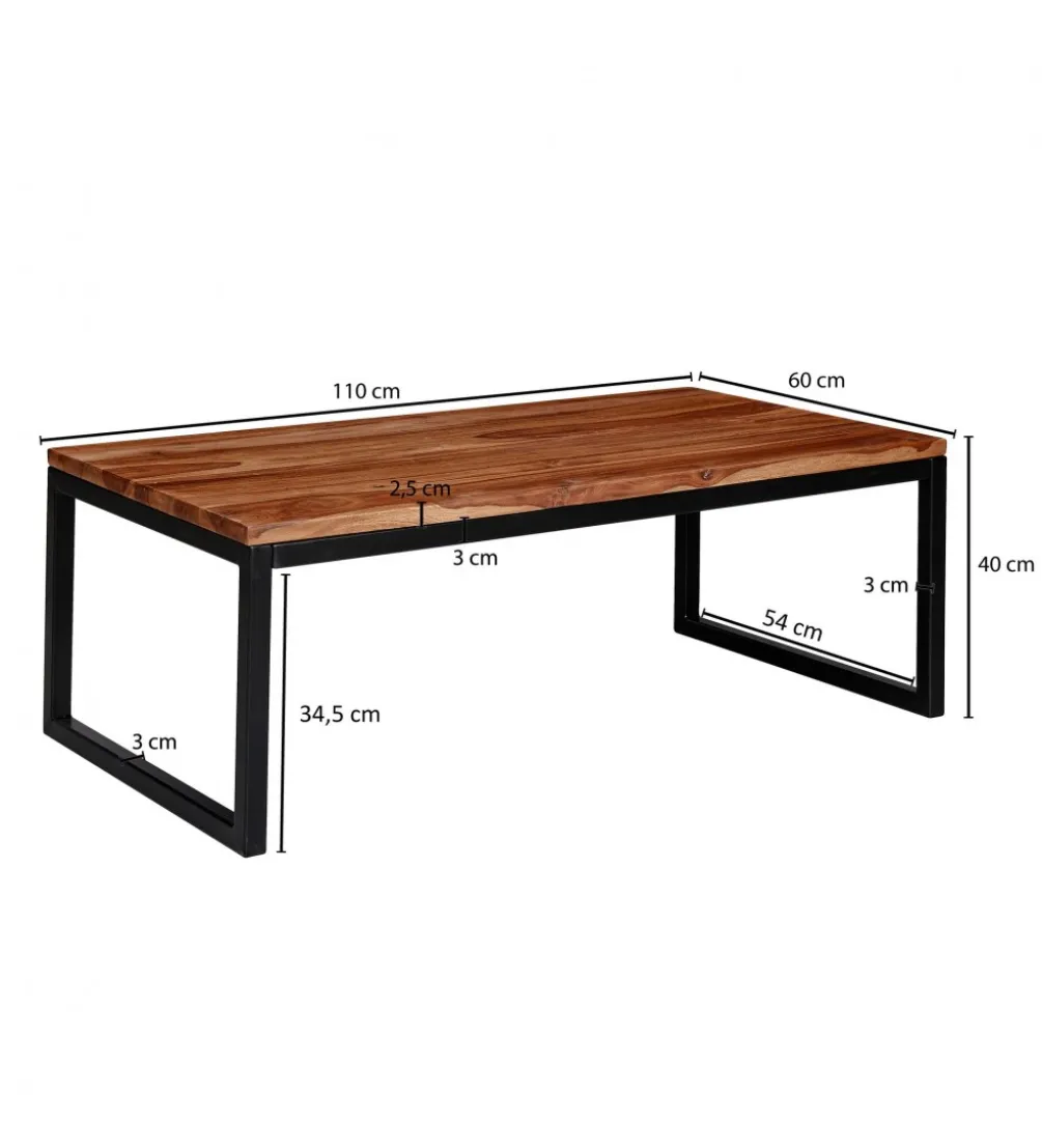 Stolik kawowy HAUK 110 cm drewno sheesham