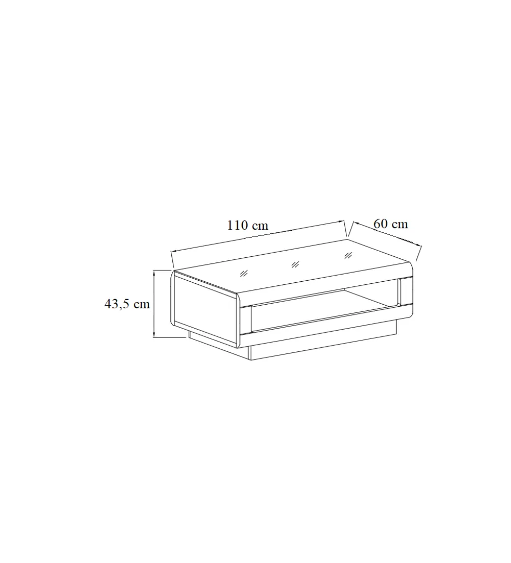 Stolik kawowy HEKTOR 110 cm antracytowy