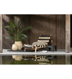 Stolik kawowy HERAS set 2 drewno teak czarny
