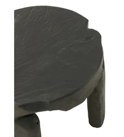 Stolik kawowy HERAS set 2 drewno teak czarny
