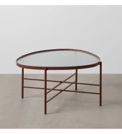 Stolik kawowy INDUSTRIAL 78 cm Ciemna Terakota