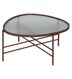 Stolik kawowy INDUSTRIAL 78 cm Ciemna Terakota
