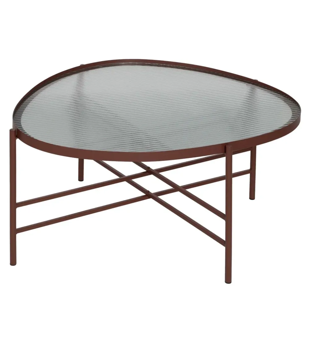 Stolik kawowy INDUSTRIAL 78 cm Ciemna Terakota