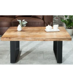 Stolik kawowy Iron Craft 100 cm drewno mango