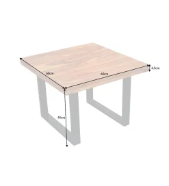 Stolik kawowy Iron Craft 60 cm drewno Sheesham