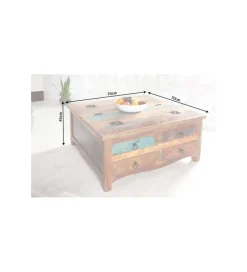 Stolik Kawowy Jakarta z drewna 70 cm
