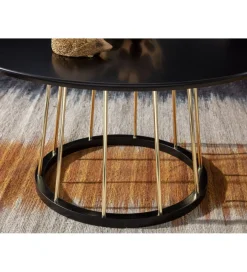 Stolik kawowy KONYA 80 cm czarny