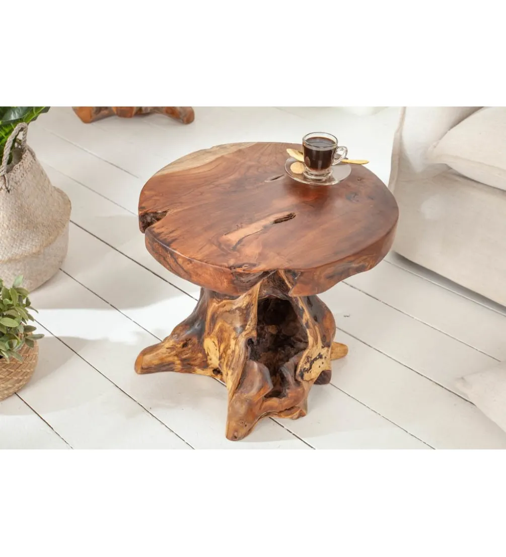 Stolik kawowy Korzeń 40 cm drewno Teak