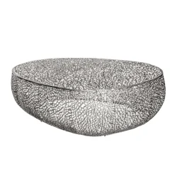 Stolik kawowy Leaf 120 cm srebrny