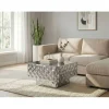 Stolik kawowy LEPERES 60 cm srebrny