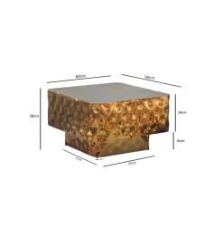 Stolik kawowy LEPERES 60 cm złoty