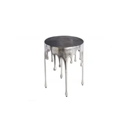 Stolik kawowy Liquid Line 51 cm srebrny